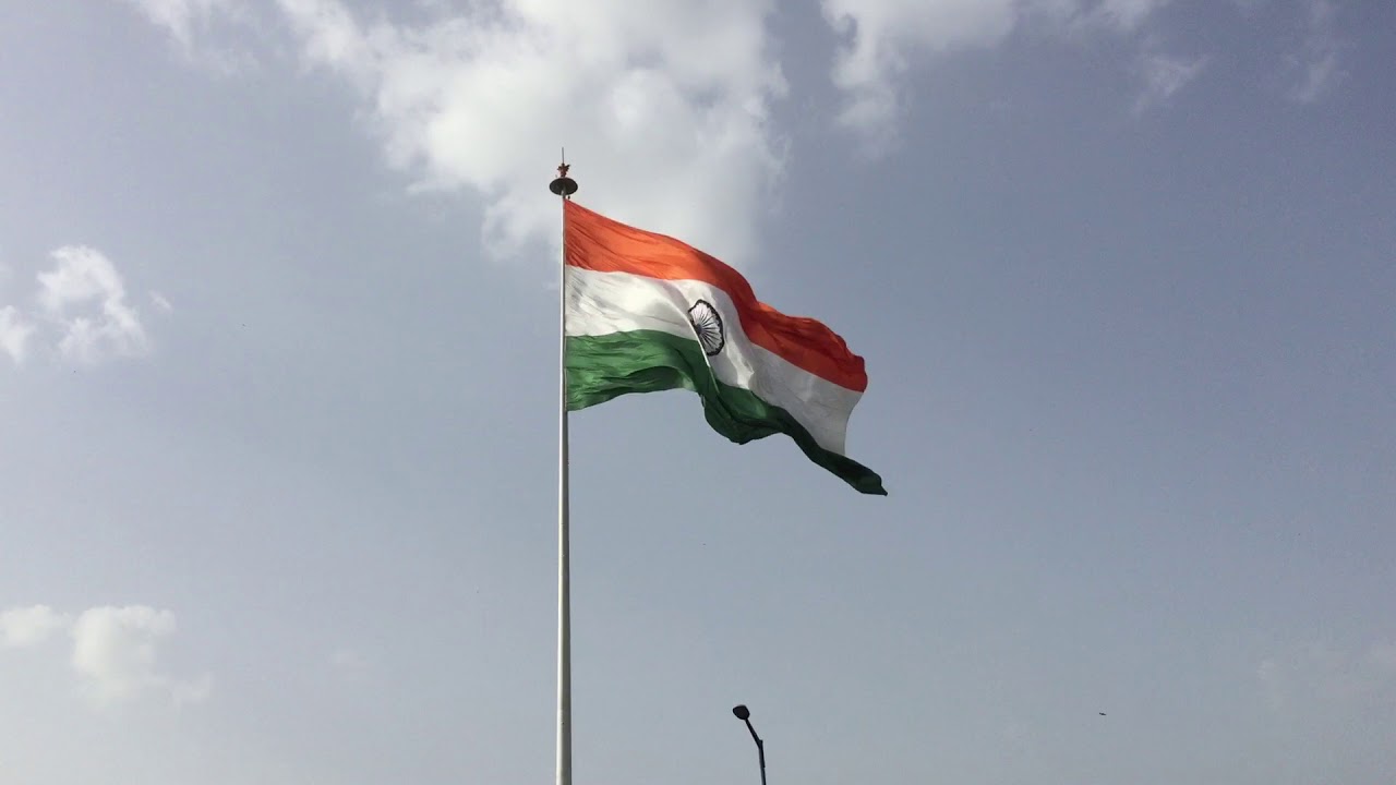 Indian Tricolor Flag (Tiranga) Fluttering / waving (1080p)