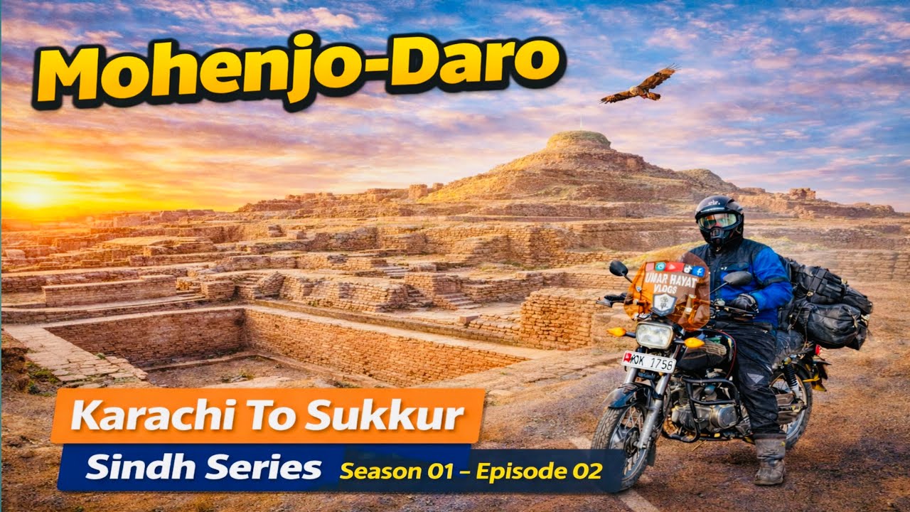 Mohenjo-daro Lost City of Indus Valley Pakistan 😱| Pakistan Motorcycle Tour | Season 01 Episode 02