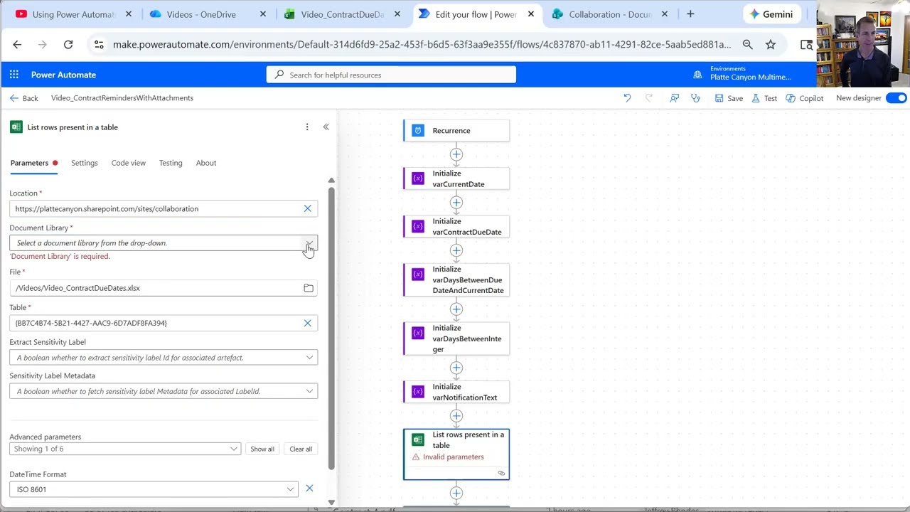 Обновление сценария Power Automate для отправки вложений вместе с напоминаниями о сроках выполнения.