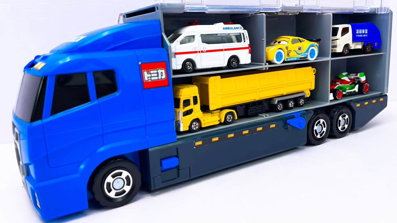 トミカ☆高級ミニカーを開封してコンボイ出発！ホンダNSXも参加☆Unbox luxury miniature cars and hit the road in a convoy