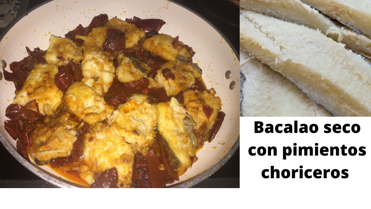 Bacalao seco con pimientos choriceros