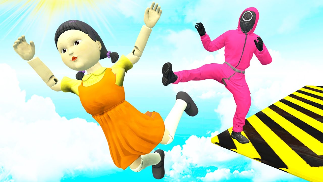 Игра в Кальмара Рэгдоллы - [GMOD Прыжки и Падения] - Серия 83