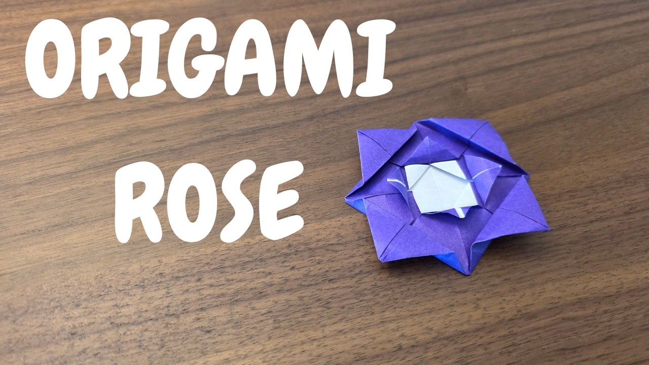 Как сделать простую розу оригами 🌹 | Пошаговая инструкция для начинающих | Роза за 3 минуты