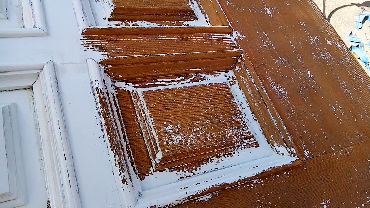 Sabbiatura portone in legno