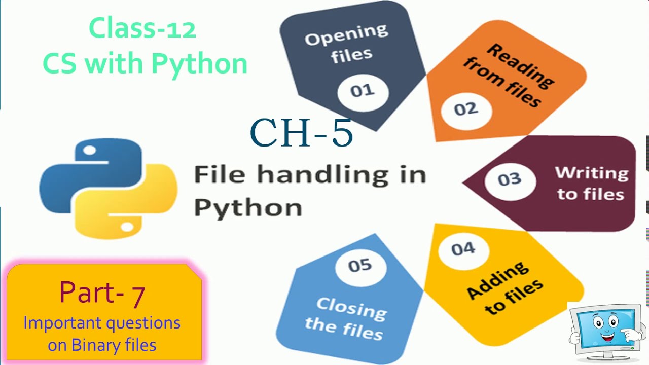 Important Question on Binary File||Class-12||Python||Ch-5 ||File handling