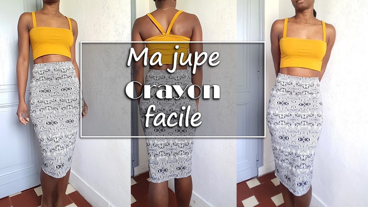 ✂Tuto couture : Ma jupe crayon sans patron - facile [niveau débutant]