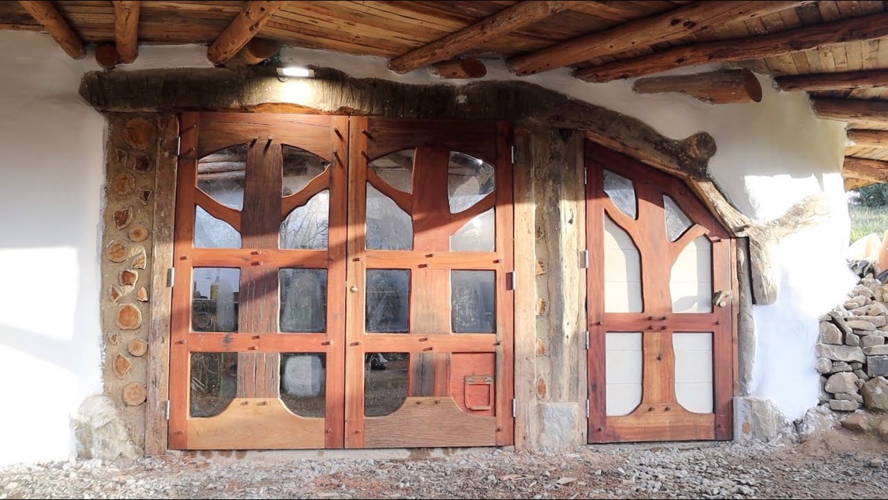 Off Grid Earthbag Workshop Part 56 Workshop Main Doors