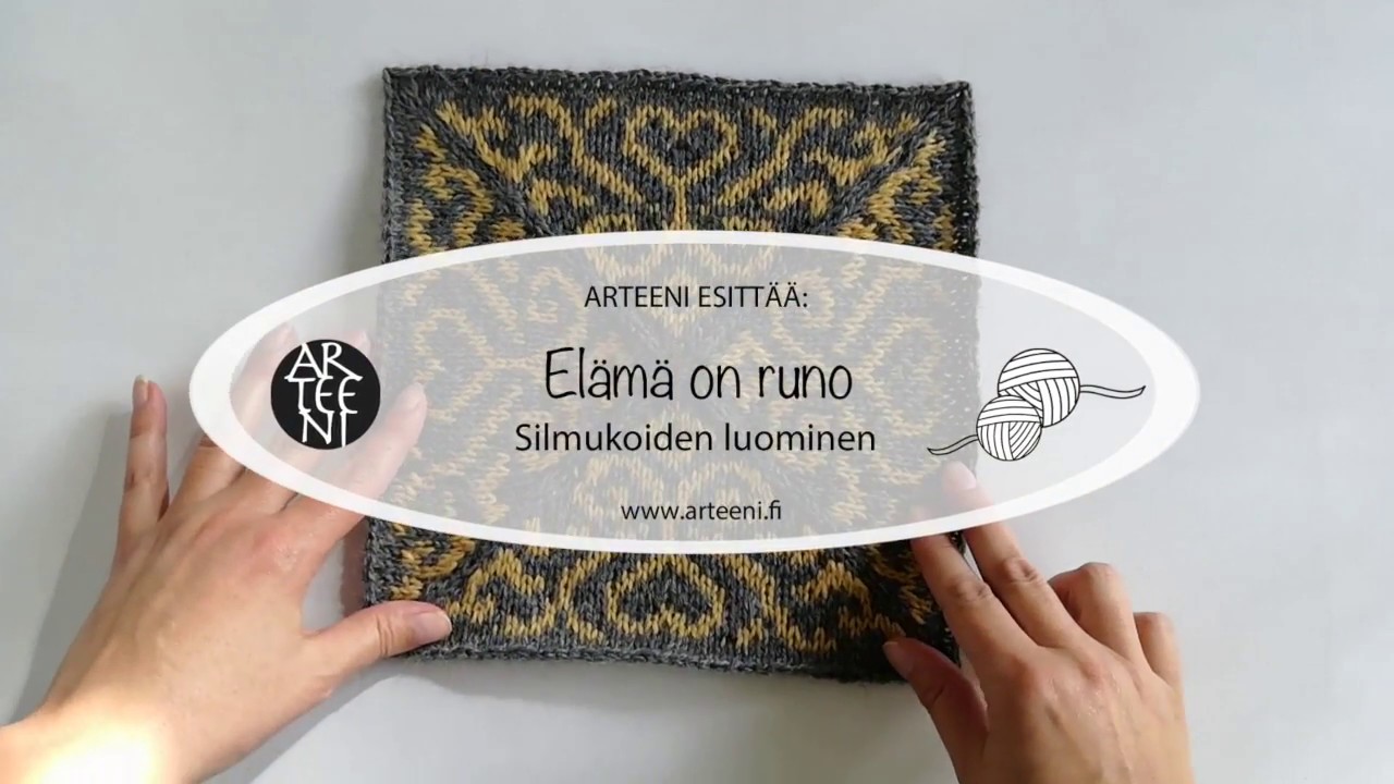Elämä on runo KAL - silmukoiden luominen - kirjoneulepeiton ohjevideo