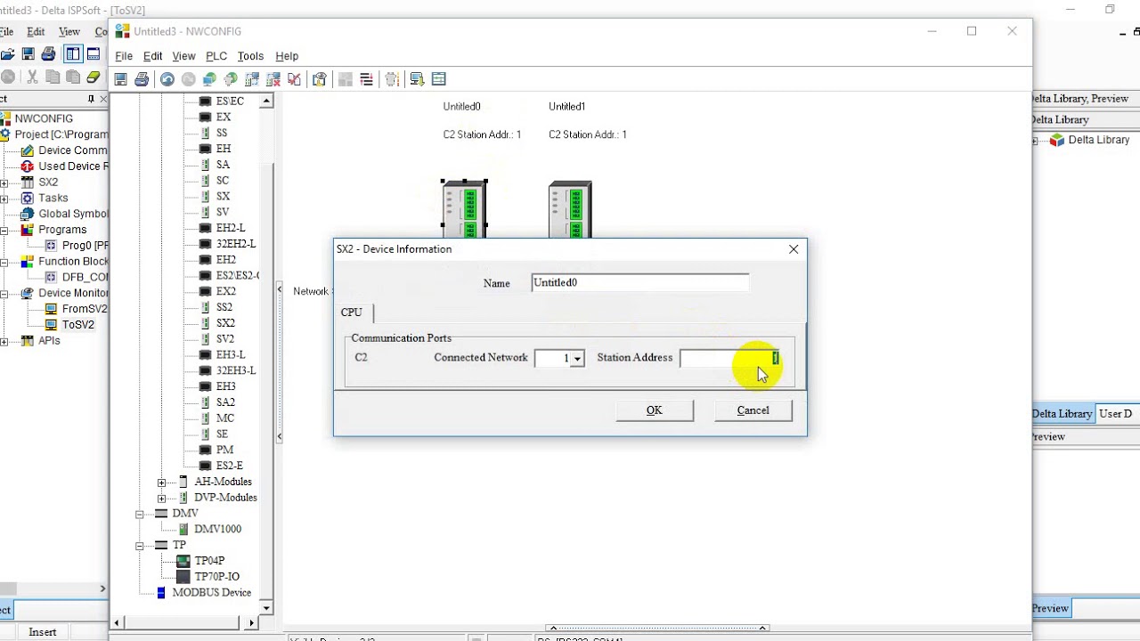 DVP PLC PLC Link function in ISPSoft NWCONFIG