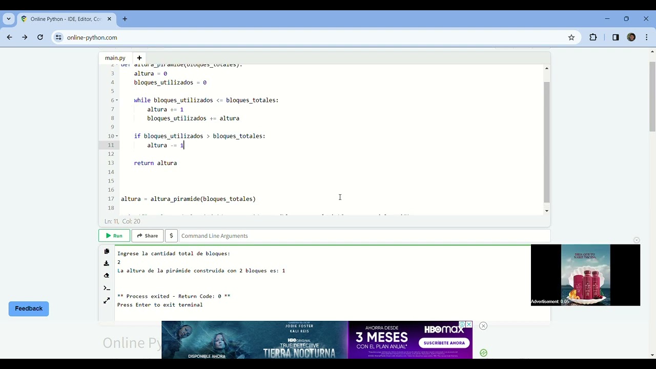 Fundamentos Python- Ejercicio de piramide