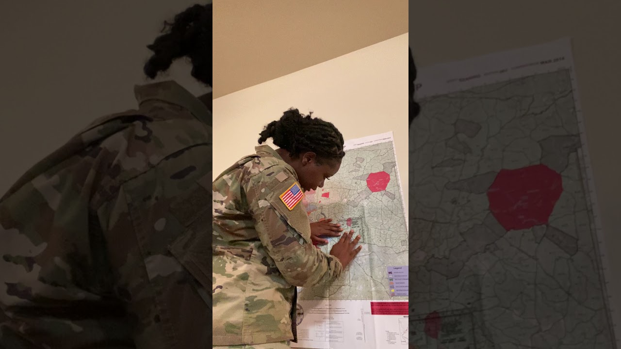 CIT determine a grid coordinate of a point on a military map