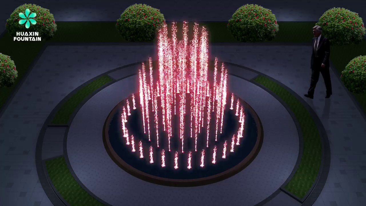 Small Dancing Fountain-RGB Light Garden Dancing Fountain HX-YF01