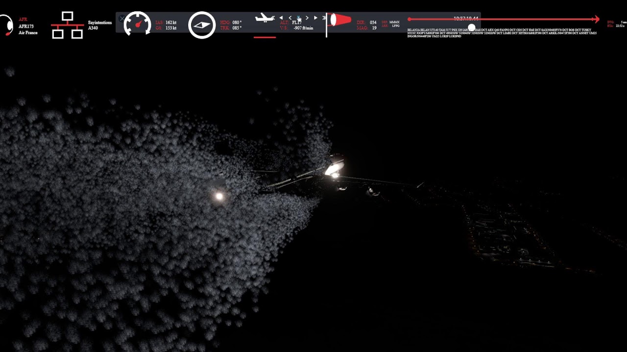 X-Plane 12 12.4 b4 Toliss Airbus A340 Mexico City/Paris  MMMX/LFPG Say intentions - Traffic Global