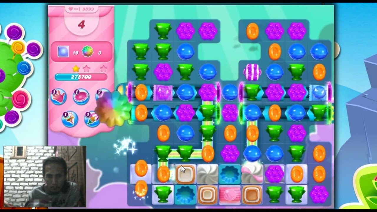 Candy Crush Saga Level 9899 - 3 Stars, 21 Moves Completed