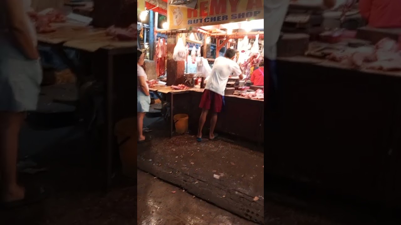 Libertad market meat section Bacolod city Philippines