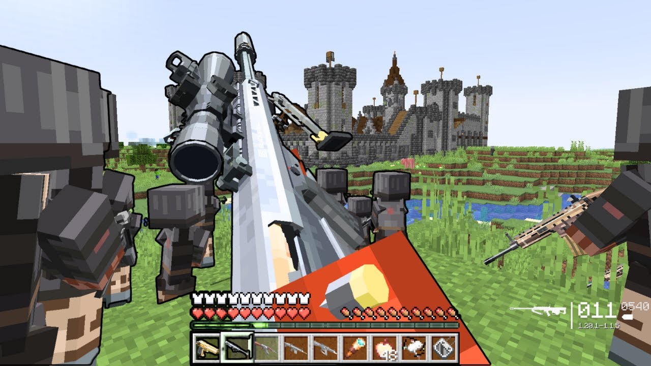 ARMY SQUAD DESTROYS A PILLAGER BASTILLE USING MODERN WEAPONS IN MINECRAFT