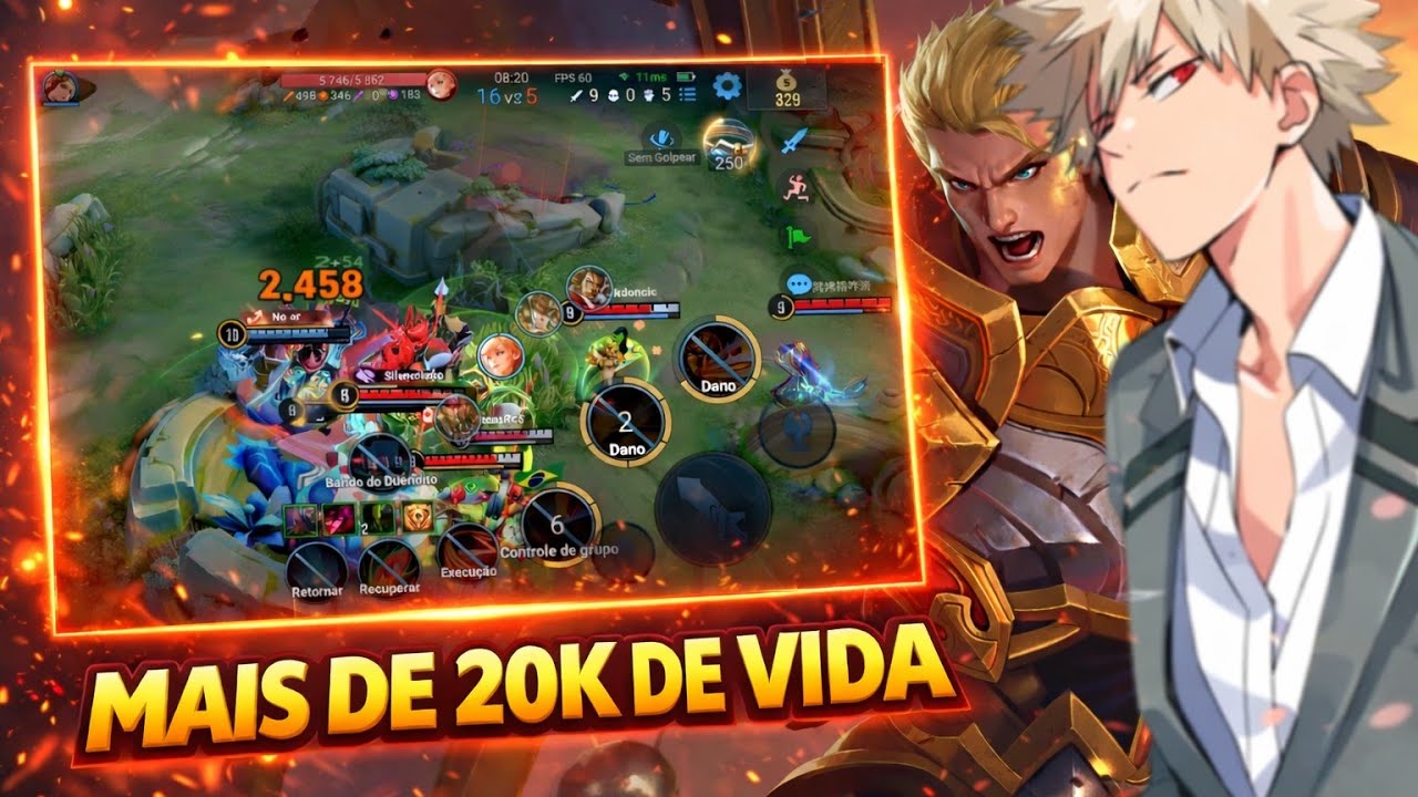 ARTHUR COM TODOS OS ITENS QUE CAUSAM DANO COM A VIDA MAXIMA | HONOR OF KINGS 