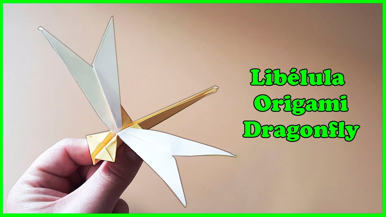 ▷ Cómo hacer una LIBÉLULA de Origami | Papiroflexia FÁCIL✅