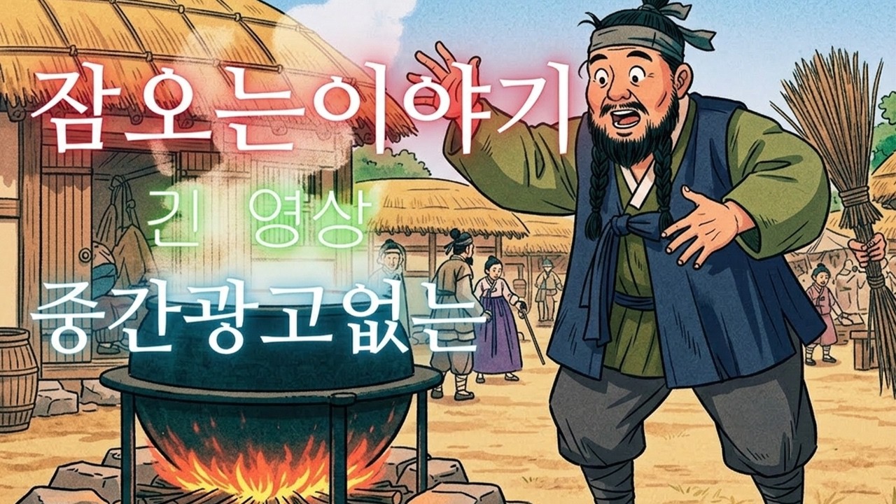 수면영상 🌙 한국 전래동화 모음: 짚신 한 짝으로 천석꾼 된 거지부터 도깨비 솥 사기꾼까지 | 잠오는이야기 | 중간광고없는