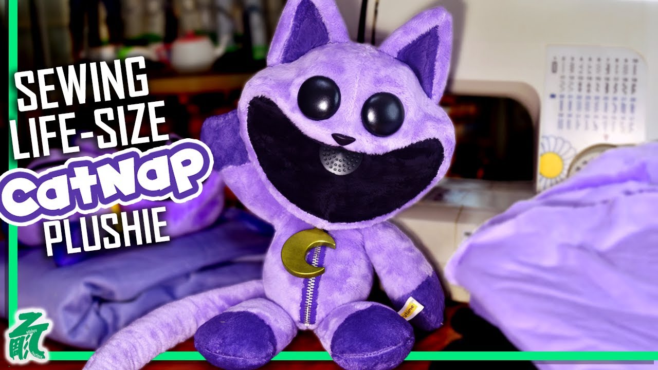 Я сделала настоящую плюшевую игрушку CatNap | Шитьё Поппи: время для игр 3 улыбающихся зверька