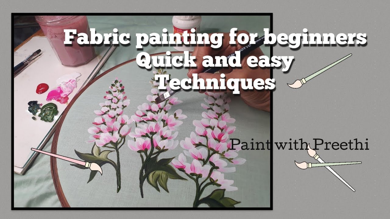 Easy stroke painting on fabric /@KritiByPreethi