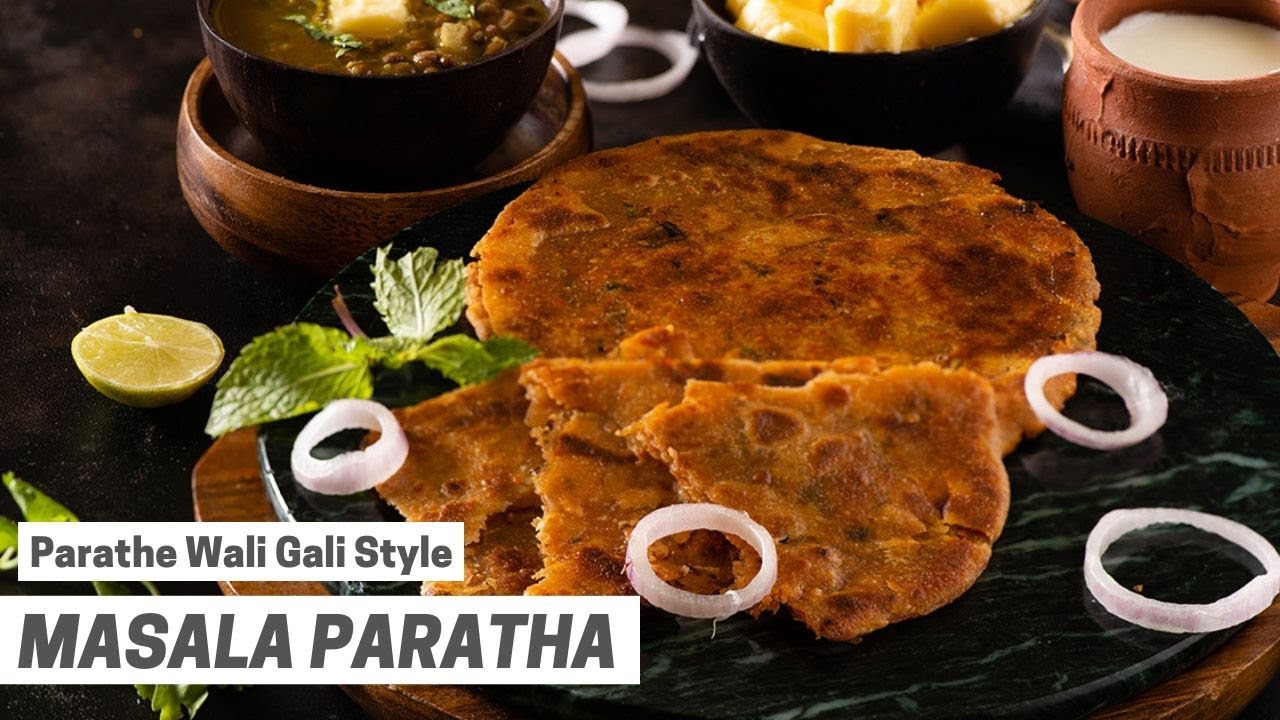 Masala paratha Recipe - Green Chilli - मसाला पराठा कैसे बनाएँ -  Parathe Wali Gali Paratha Recipe