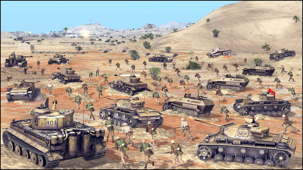 GERMAN DEVASTATING ASSAULT - AMERICAN DEFENSE at KASSERINE PASS