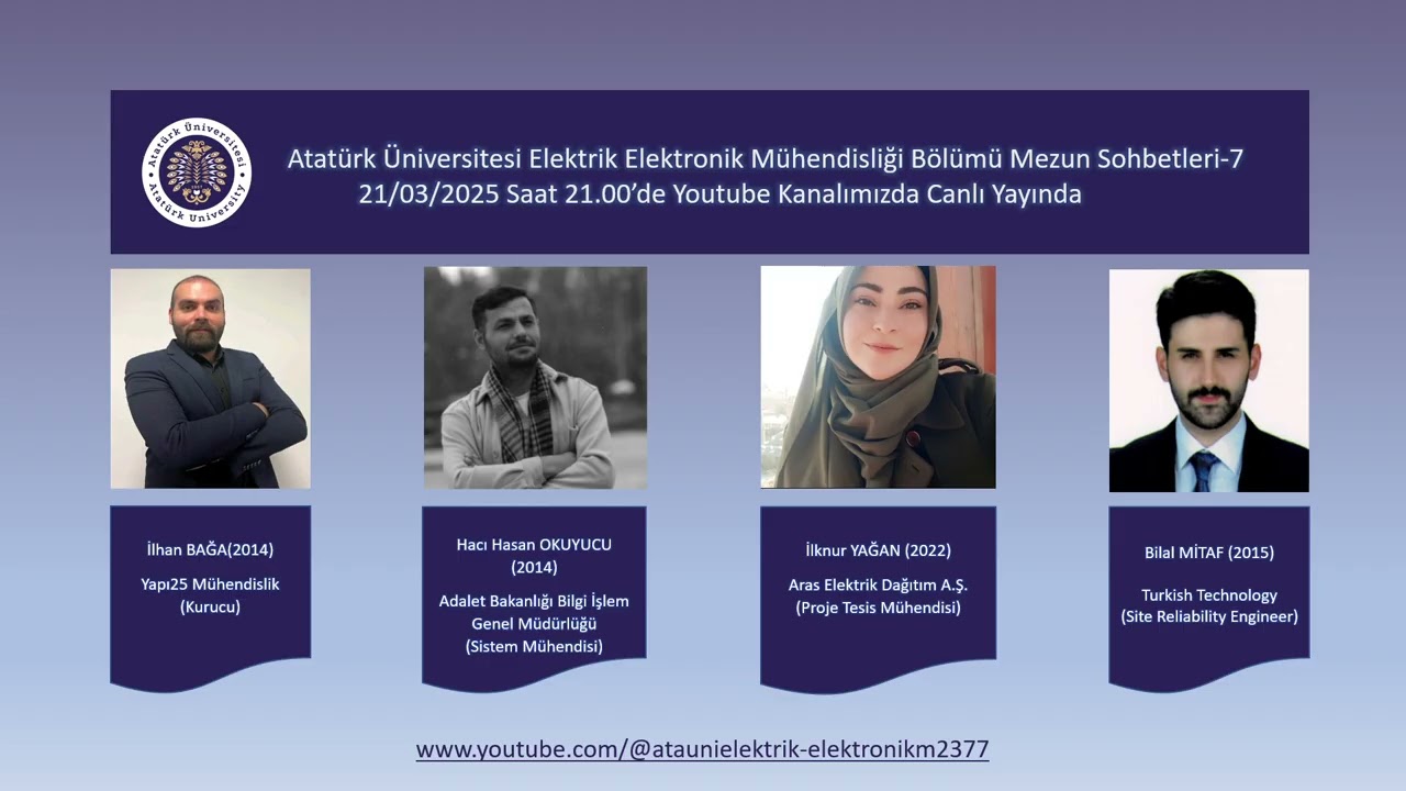 Mezun Sohbetleri-7 Canlı Yayın Duyurusu (21.03.2025 Cuma Saat 21:00'de Canlı Yayında)