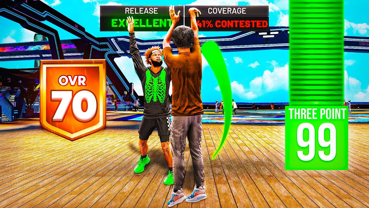 I Used a 70 OVERALL but with a 99 3PT RATING.. (nba 2k23)