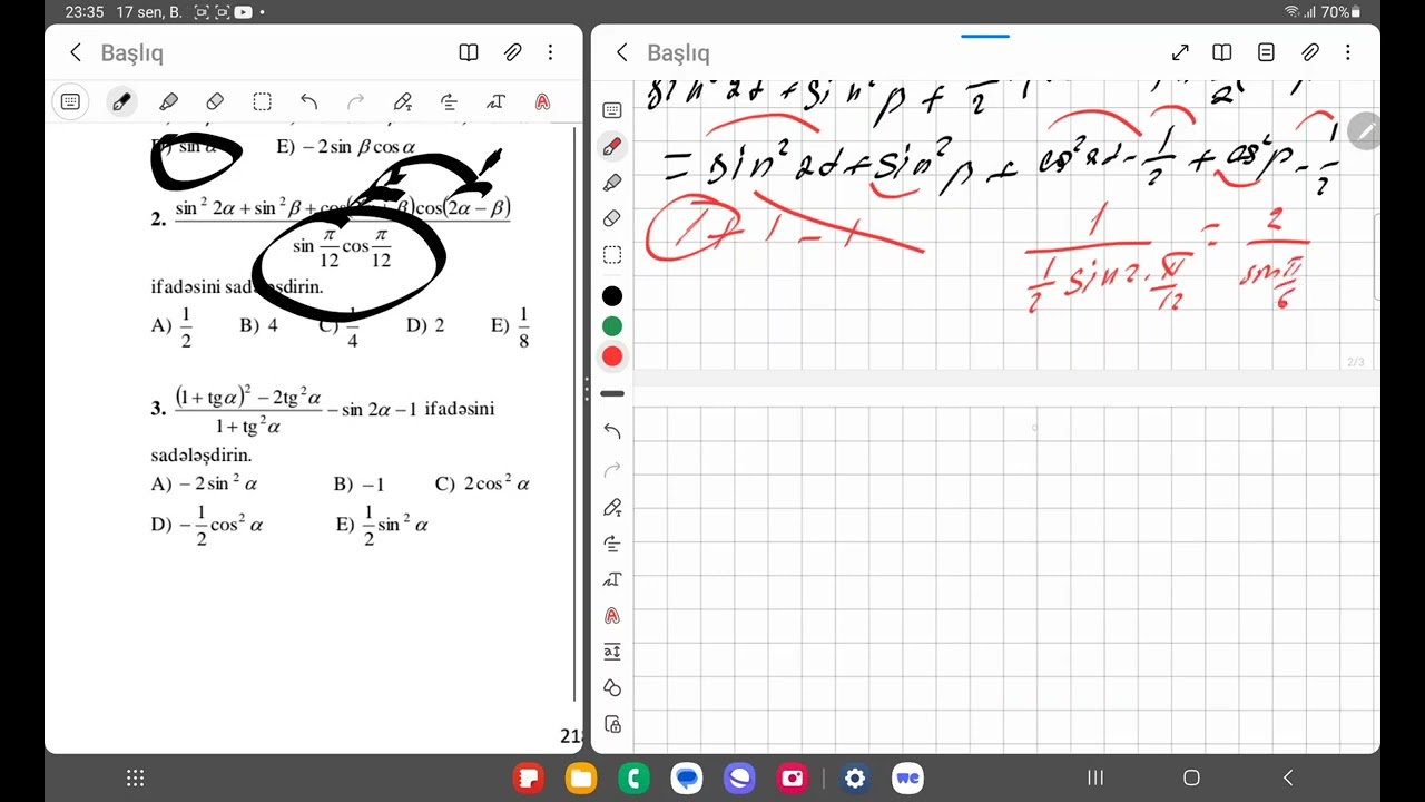 MHM Triqanometrik Funksiyalar Test 14