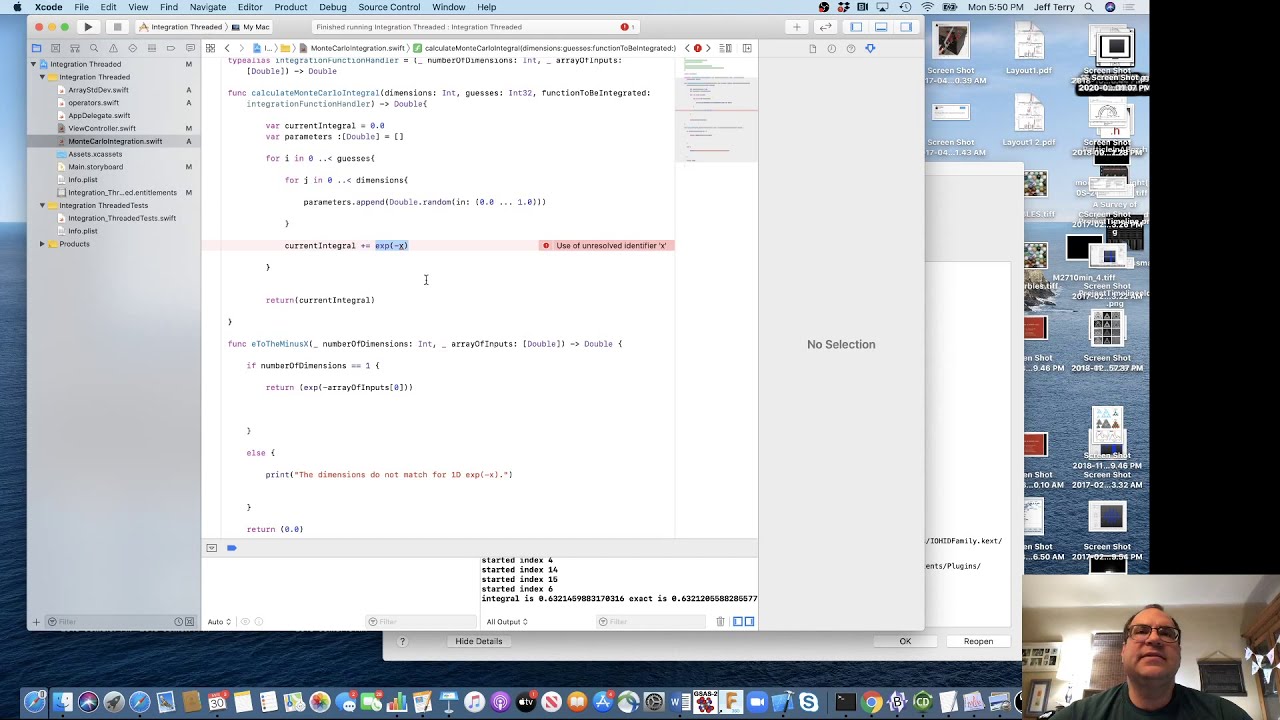 Monte Carlo Integration using DispatchQueue and concurrentPerform in Swift 5 Part 2 of 4