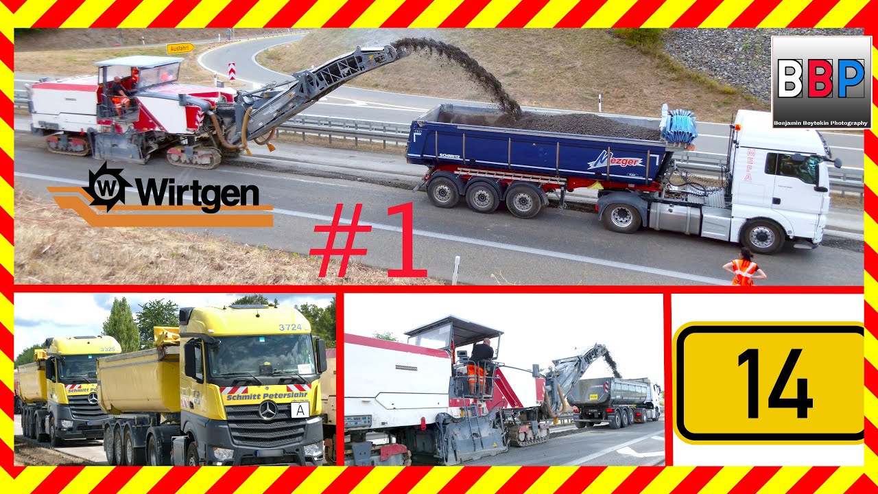 Wirtgen W 220 i & Sattelkipper - Sanierung B 14 Leutenbach-Nellmersbach, 15.08.2022. #1