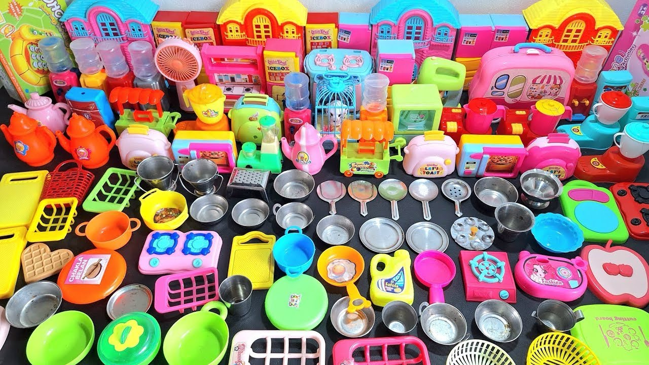 Unboxing My Hello Kitty Toys Collection Pink Dressing Table Kitchen And Makeup Sets ASMR