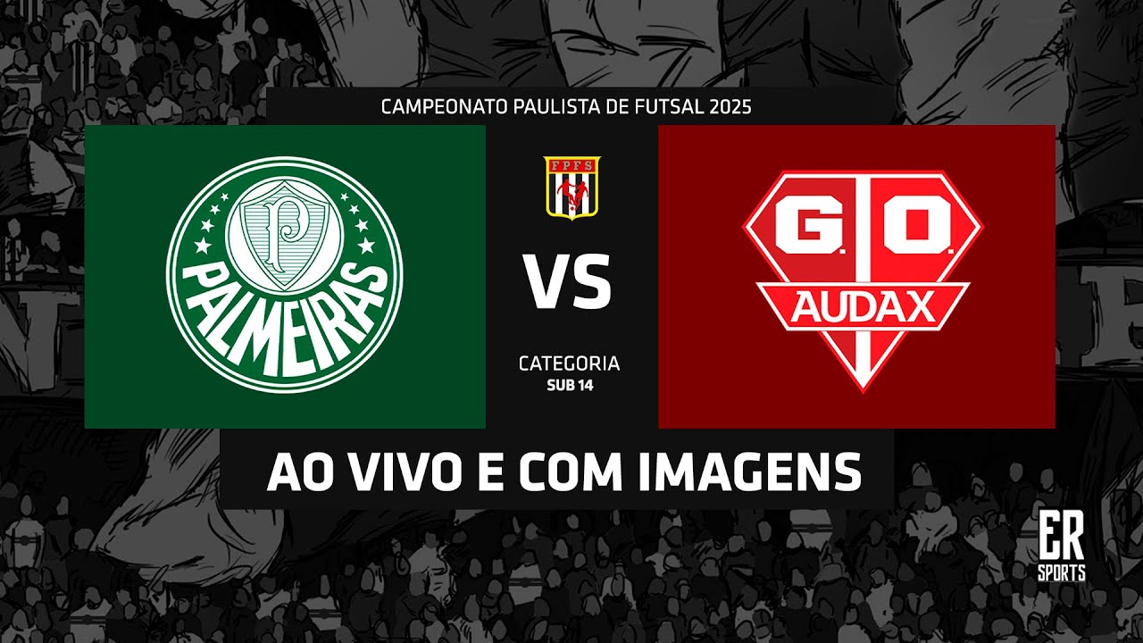 Palmeiras x Audax - SUB 14 | 01/11/2025 | AO VIVO | Quartas de Final | Campeonato Paulista | Ouro