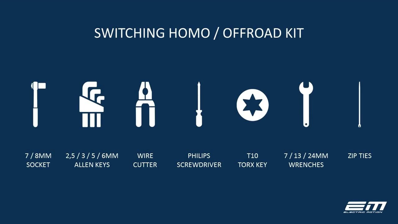 HOW TO REPLACE THE ON ROAD KIT WITH THE OFF ROAD KIT