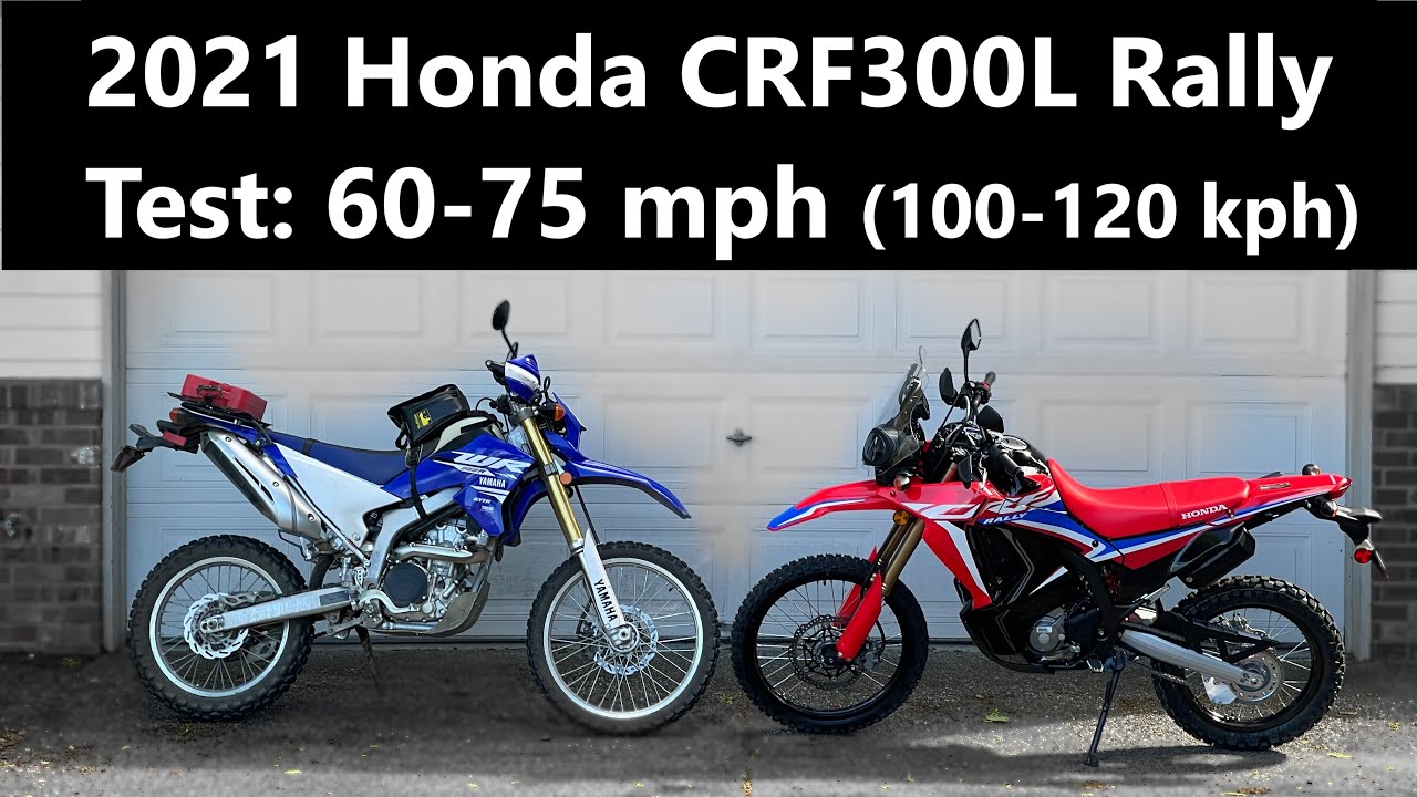 Honda CRF300L Rally vs Yamaha WR250R Test: Highway Acceleration 60-75 mph (100-120 kph)