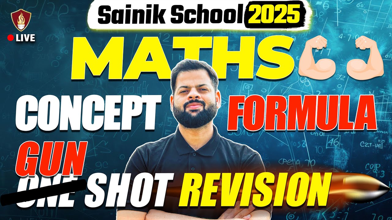 Sainik School 2025 Maths Revision | Class 6th Maths Concept & Formula | AISSEE Coaching 2025