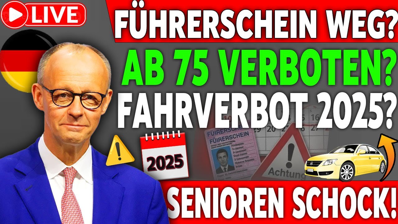 💥 SCHOCKIEREND! F&uuml;hrerschein ab 75 &ndash; Neue Regeln 2025 &ndash; Millionen Senioren betroffen
