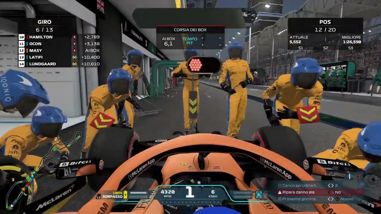 8° STAGIONE GARA ARABIA SAUDITA  CARRIERA MCLAREN PS4 PRO T300 RS GT #29