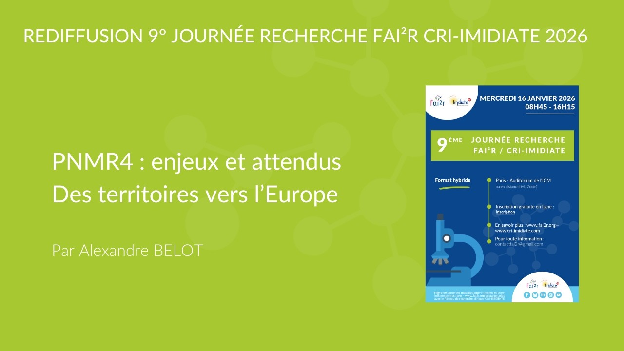 Journée Recherche 2026 : PNMR4 : Plan National Maladies Rares