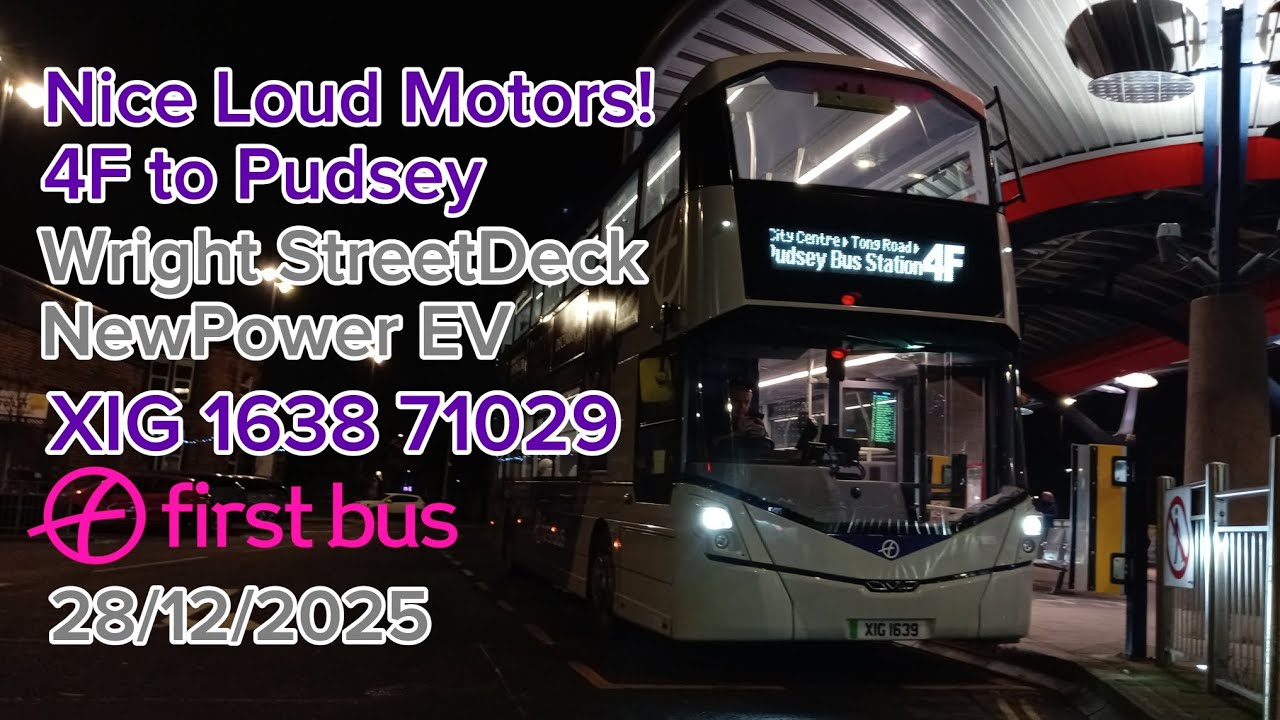 Nice Loud Motors! | Wright StreetDeck NewPower EV | XIG 1638 71029 | 28/12/2025