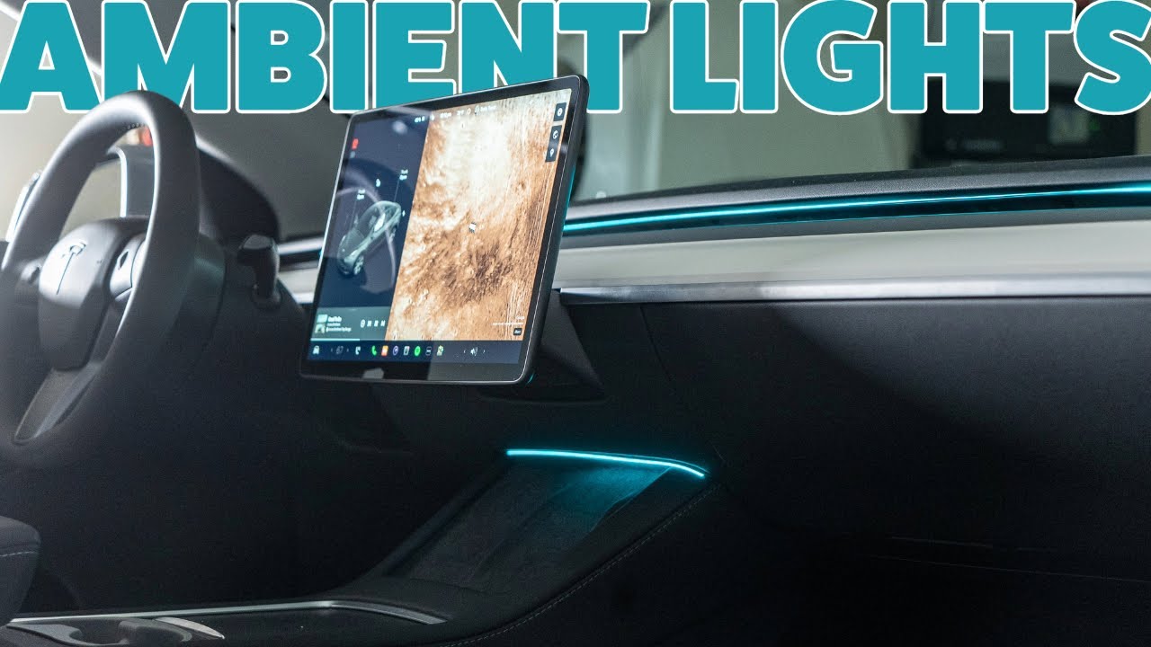 Brighten Up Your Tesla Interior with the EVBASE LED Streamer Ambient Light