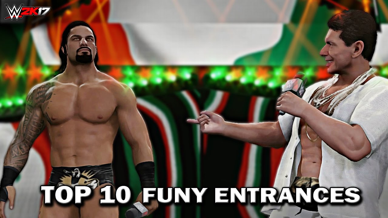 WWE 2K17 - Top 10 Funniest Entrances 