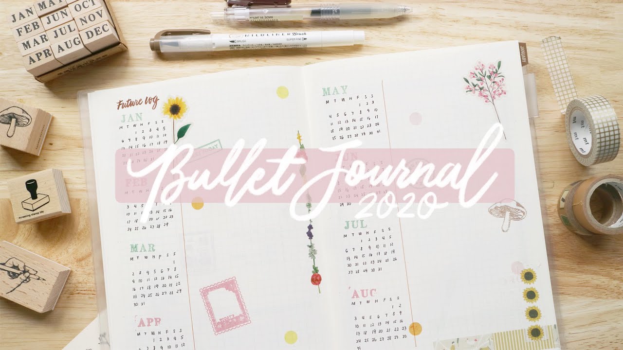 2020 Bullet Journal Setup [vintage/earth colors]  | Abbey Sy