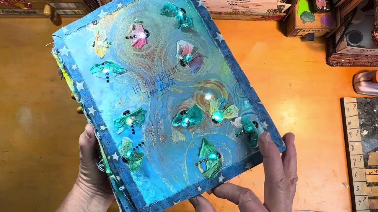 Starry night & lightning bugs Junk Journal 