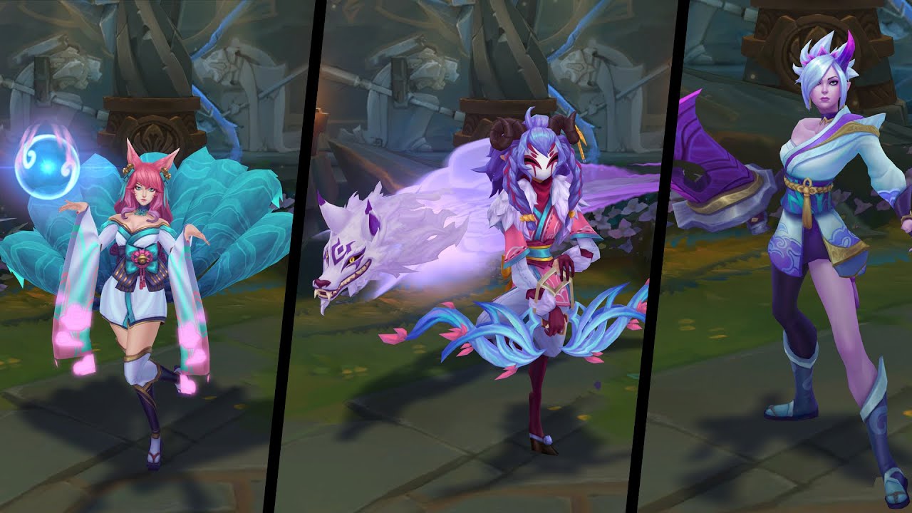Spirit Blossom Ahri, Kindred, Riven and Cassiopeia