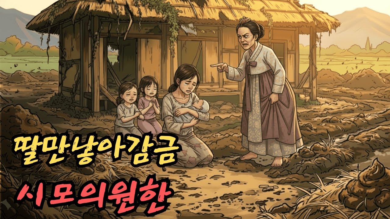 며느리는 딸만 낳았다는 이유로 시어머니에게 들판의 거름 창고에 갇혔고, 시어머니는 이 일로 며느리에게 원한을 품게 되었다. |민담 |전설 |설화 |옛날이야기 |오디오북
