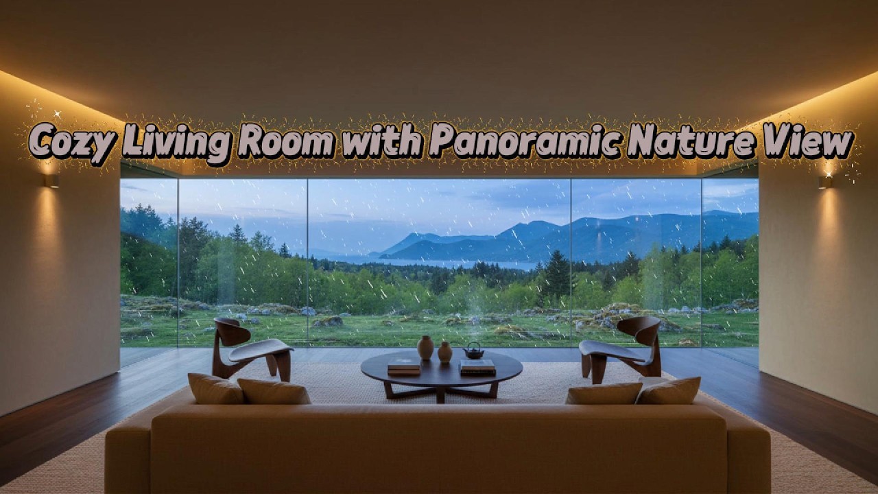 Cozy Cabin Ambience | Relaxing Piano Music & Panoramic Nature Views for Sleep, Study & Relaxation