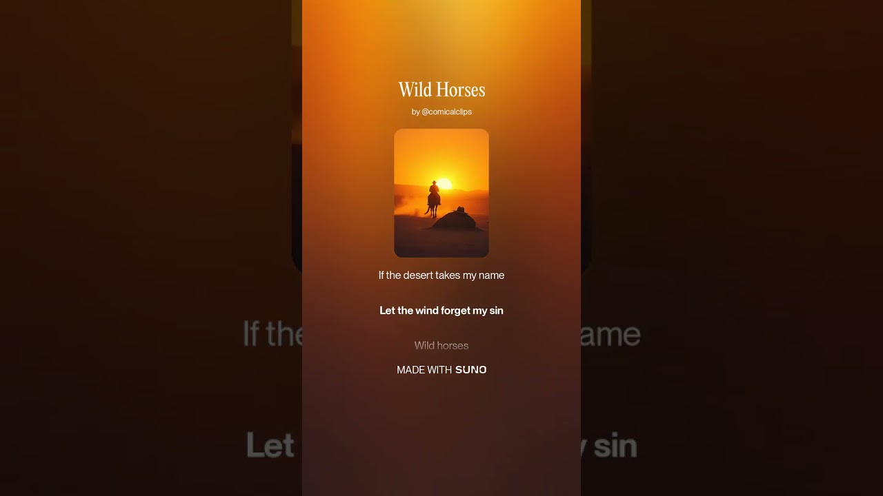 Wild Horses — Sounds, Songs & Frequencies | Official Audio / Suno Exclusive #music