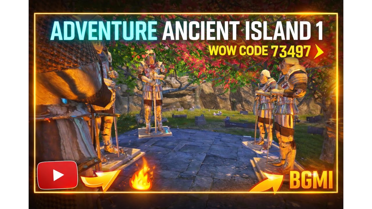 ADVANTUR ANCIENT ISLAND 1 😱 | WOW Code 73497 | BGMI Wow Mode Hardest Parkour Challenge 🔥 #bgmi 